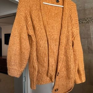 Soft mustard Forever 21 Cardigan